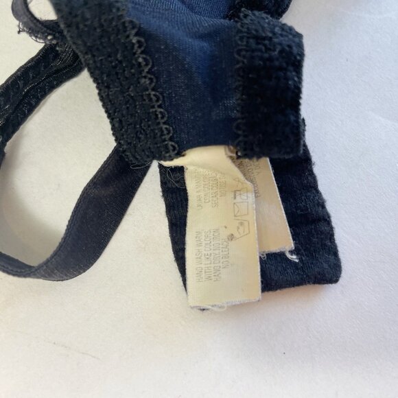 Wonderbra Underwired Push-Up Bra Black 32D Womens Lightly Lined Vintage Lingerie - Picture 8 of 8